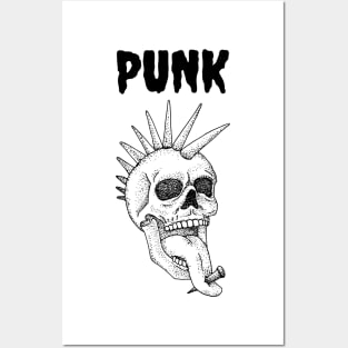 Punk Rock Skull Cool Punk Posters and Art